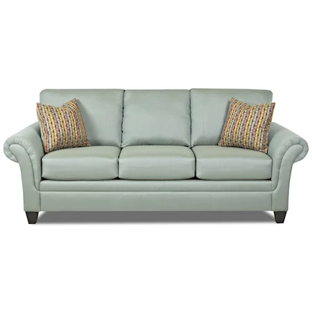 Casual Contemporary Sofa with Flared Arms
